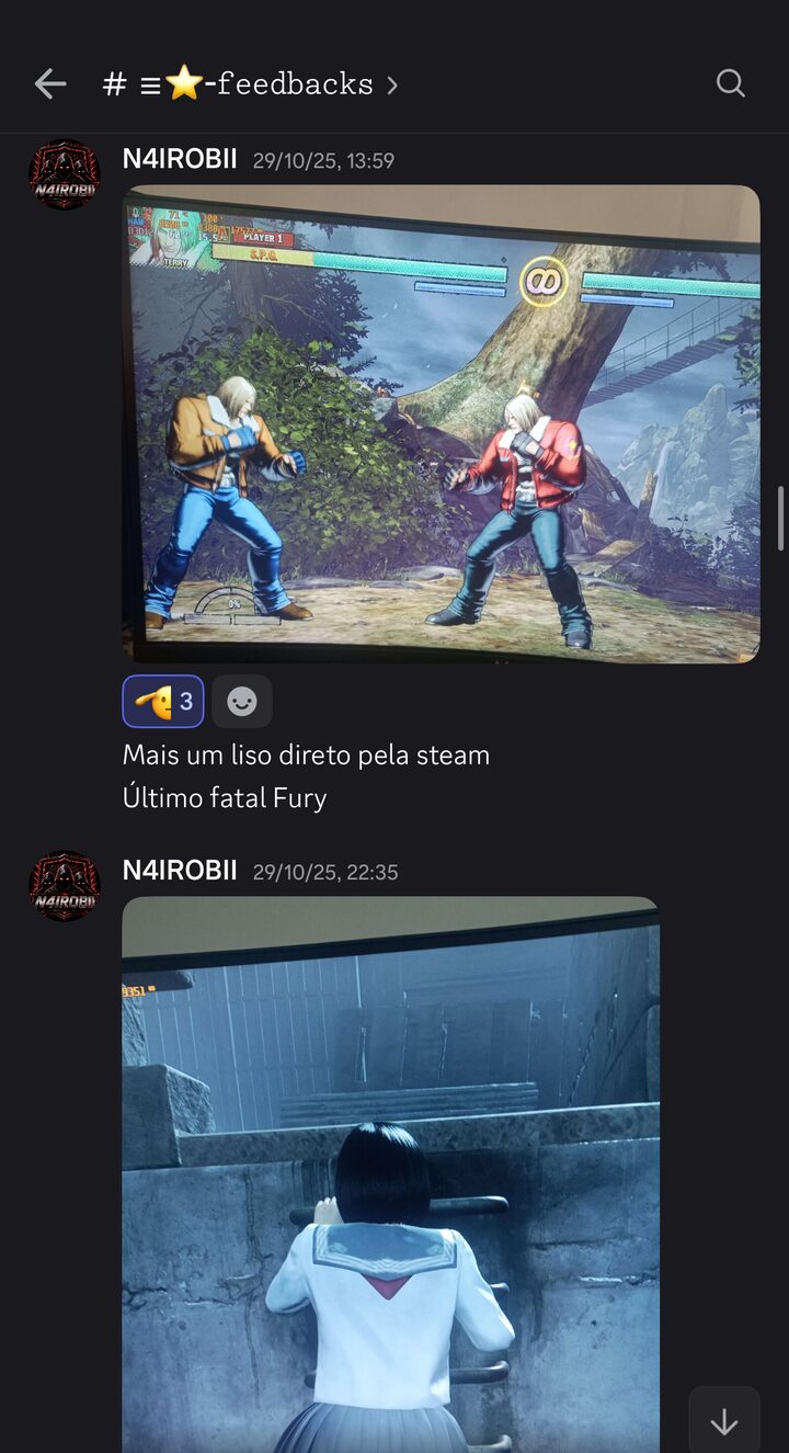 Feedback de cliente no canal do Discord